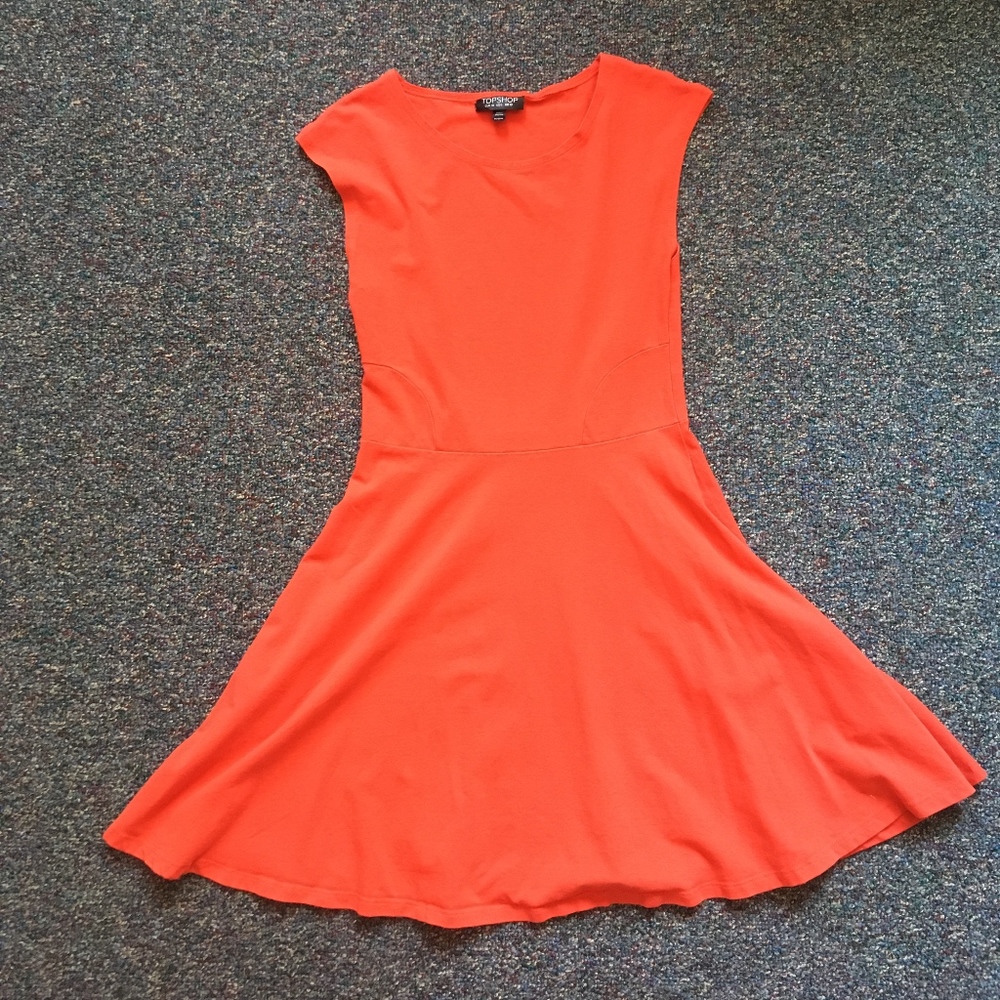 TopShop Red Orange Dress